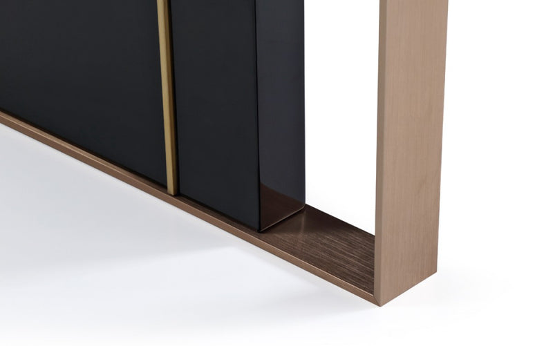 Nova Domus Cartier Modern Black & Rosegold Dining Table