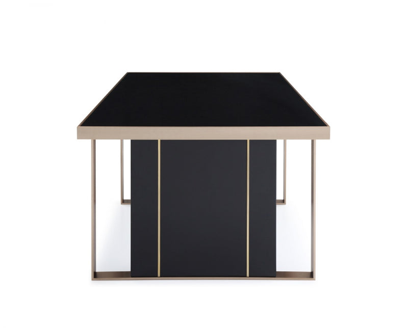 Nova Domus Cartier Modern Black & Rosegold Dining Table