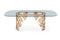 Modrest Javier Modern Glass & Rosegold Dining Table