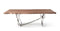 Modrest Addy Modern Walnut & Stainless Steel Dining Table