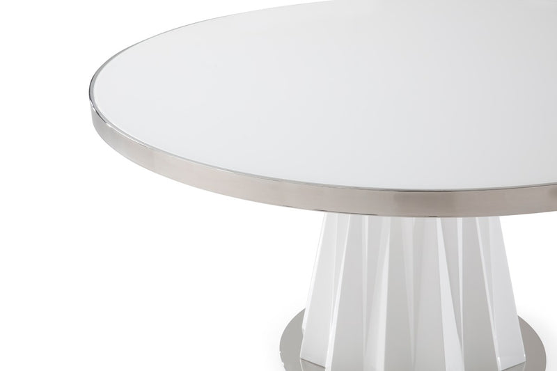 Modrest Cabaret Modern White Round Dining Table