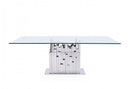 Modrest Edwin Modern Glass & Stainless Steel Dining Table