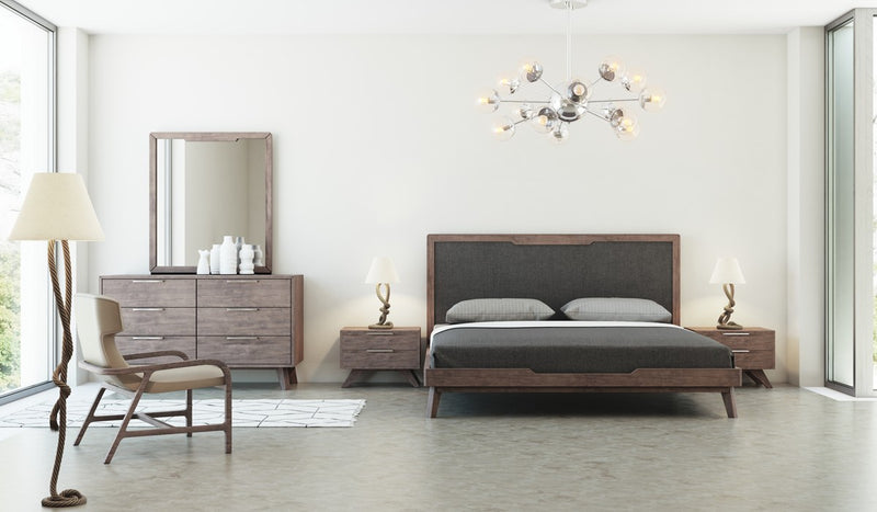 Nova Domus Soria Modern Grey & Walnut Bed