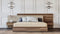 Nova Domus Matteo Italian Modern Walnut & Fabric Bedroom Set