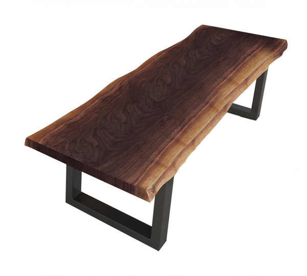 Modrest Taylor Modern Live Edge Wood Small Dining Bench