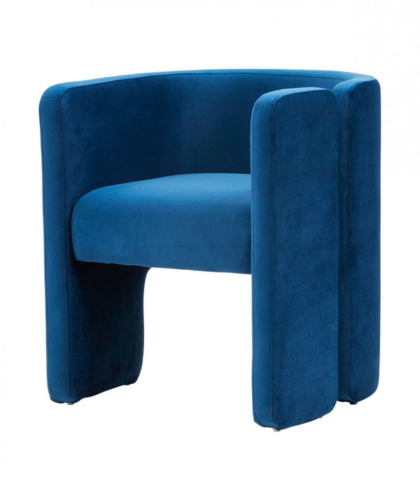Modrest Tirta Modern Blue Accent Chair  by Hollywood Glam