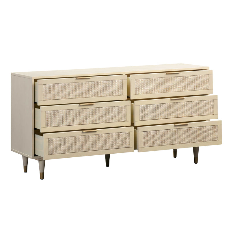 Sierra Buttermilk 6 Drawer Dresser