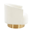 Stella Cream Velvet Swivel Chair