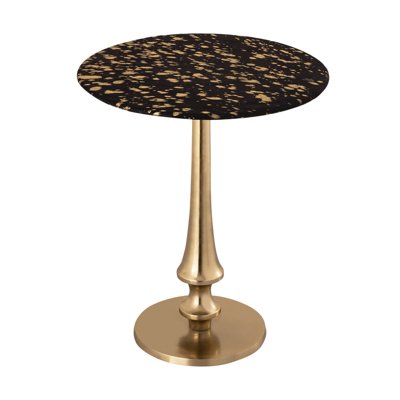 Gold Goathide Side Table