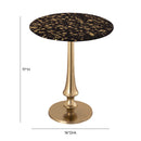 Gold Goathide Side Table