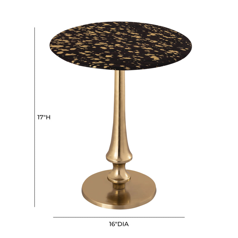 Gold Goathide Side Table