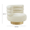 Naomi Faux Shearling Swivel Chair