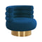 Naomi Navy Velvet Swivel Chair