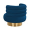 Naomi Navy Velvet Swivel Chair