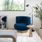 Naomi Navy Velvet Swivel Chair