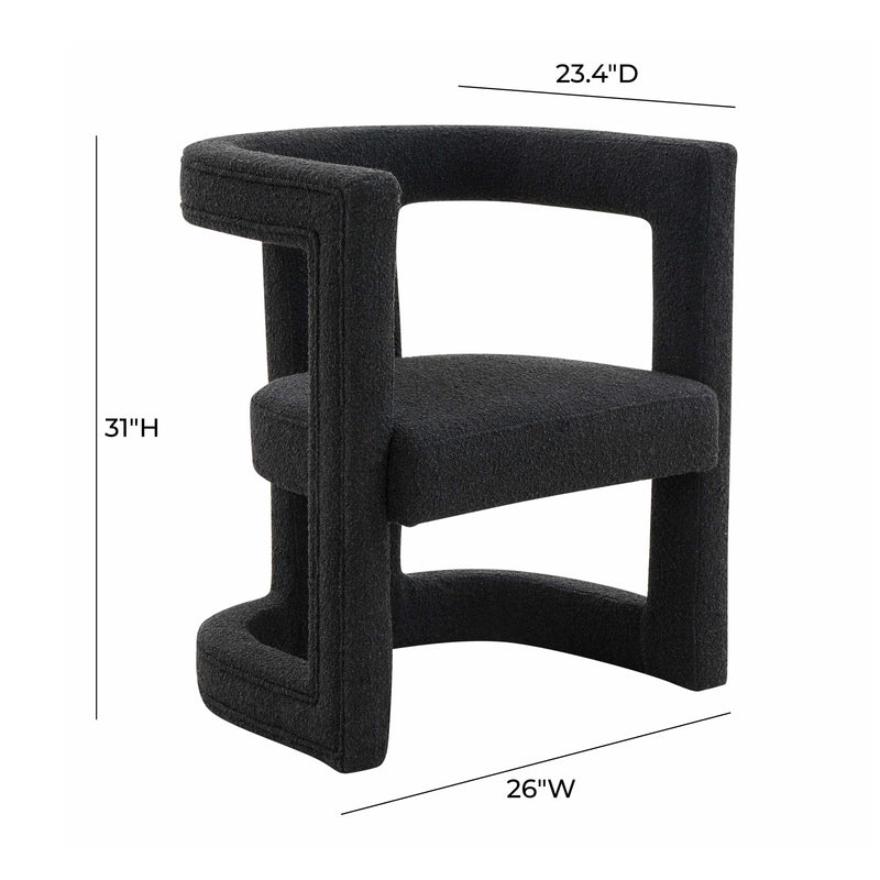 Ada Black Boucle Chair