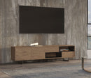 Modrest Torlonia Modern Walnut & Black TV Stand