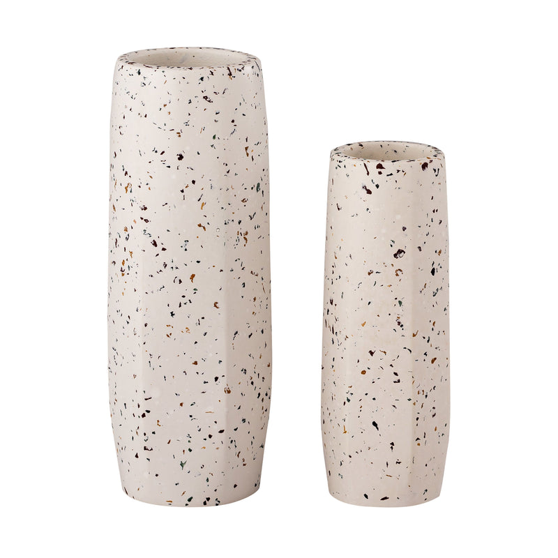Terrazzo White Vase - Small Skinny