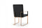 Modrest Trea - Modern Black Velvet & Rosegold Dining Chair