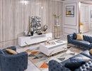 Modrest Legend Modern White & Gold TV Stand
