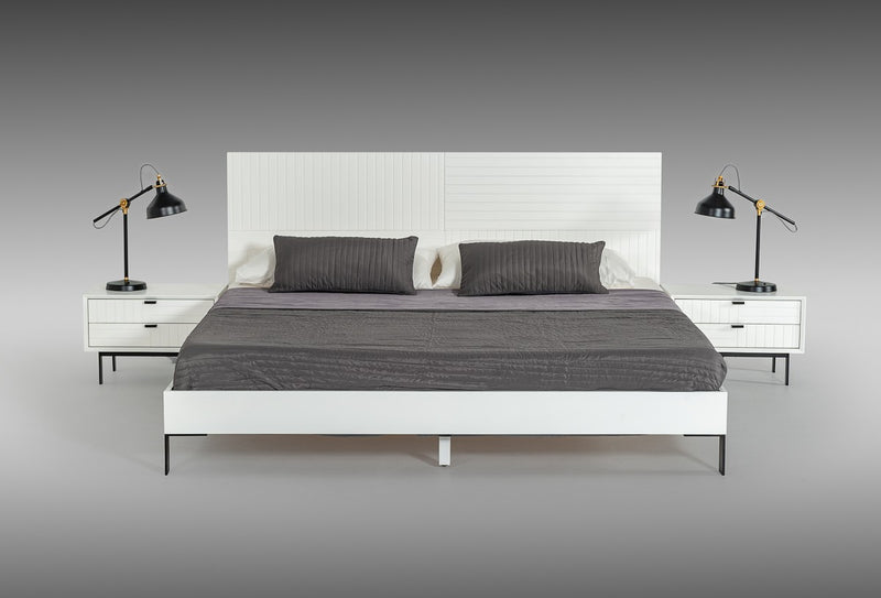 Nova Domus Valencia Contemporary White Bed