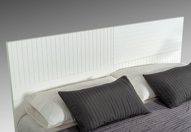 Nova Domus Valencia Contemporary White Bed