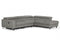 Divani Casa Versa - Modern Grey Teco-Leather Left Facing Sectional Sofa with Recliner