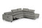 Divani Casa Versa - Modern Grey Teco-Leather Left Facing Sectional Sofa with Recliner