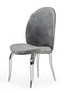 Modrest Vince - Modern Grey Velvet Dining Chair Set of 2
