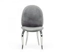 Modrest Vince - Modern Grey Velvet Dining Chair Set of 2
