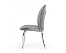 Modrest Vince - Modern Grey Velvet Dining Chair Set of 2