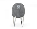 Modrest Vince - Modern Grey Velvet Dining Chair Set of 2