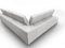 Coronelli Collezioni Viola - Italian Contemporary Grey Leather Left Facing Sectional Sofa