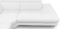 Coronelli Collezioni Viola - Italian Contemporary White Leather Right Facing Sectional Sofa