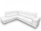 Coronelli Collezioni Viola - Italian Contemporary White Leather Left Facing Sectional Sofa