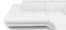 Coronelli Collezioni Viola - Italian Contemporary White Leather Left Facing Sectional Sofa