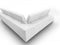 Coronelli Collezioni Viola - Italian Contemporary White Leather Left Facing Sectional Sofa