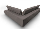 Coronelli Collezioni Viola - Italian Contemporary Grey Leather Right Facing Sectional Sofa