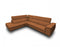 Coronelli Collezioni Viola - Italian Contemporary Cognac Leather Left Facing Sectional Sofa