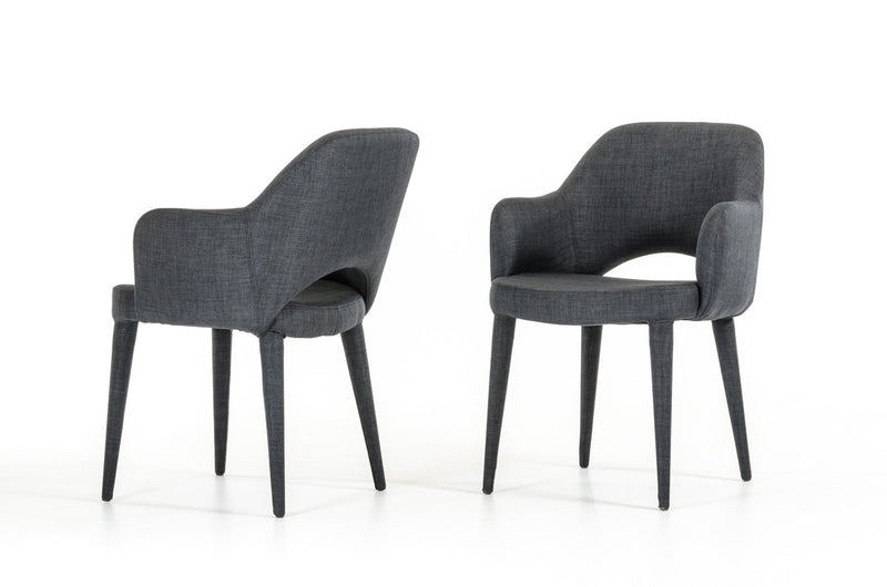 Modrest Williamette Modern Dark Grey Fabric Dining Chair
