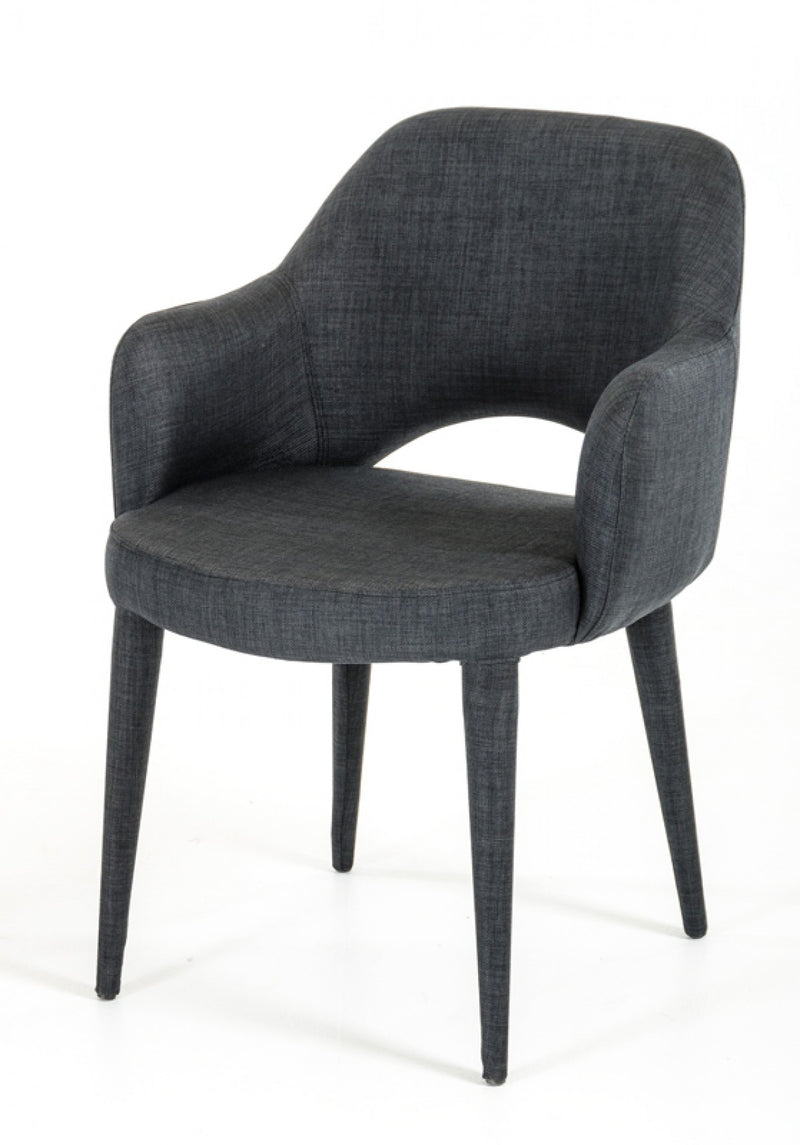 Modrest Williamette Modern Dark Grey Fabric Dining Chair