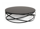 Modrest Wixon Modern Black Round Coffee Table