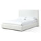 One Upholstered Platform Bed in Pearl