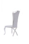 Modrest Bonnie Modern Grey Velvet & Stainless Steel Dining Chair (Set of 2)