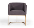 Modrest Yukon Modern Fabric and Antique Brass Dining Chair