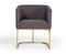 Modrest Yukon Modern Fabric and Antique Brass Dining Chair