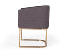 Modrest Yukon Modern Fabric and Antique Brass Dining Chair