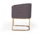 Modrest Yukon Modern Fabric and Antique Brass Dining Chair