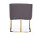 Modrest Yukon Modern Fabric and Antique Brass Dining Chair
