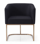 Modrest Yukon Modern Fabric and Antique Brass Dining Chair